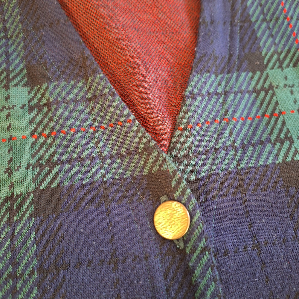 Cathy Daniels Vintage Plaid Knit Cardigan - Picture 11 of 12